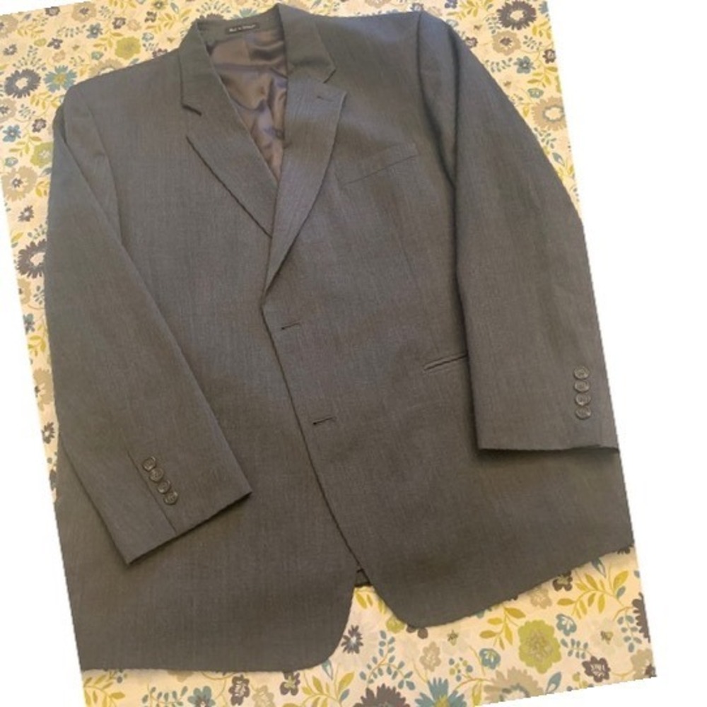 Kilburne and Finch Mens Gray Wool Blend Suit Jacket‎ Blazer 46PR 46W